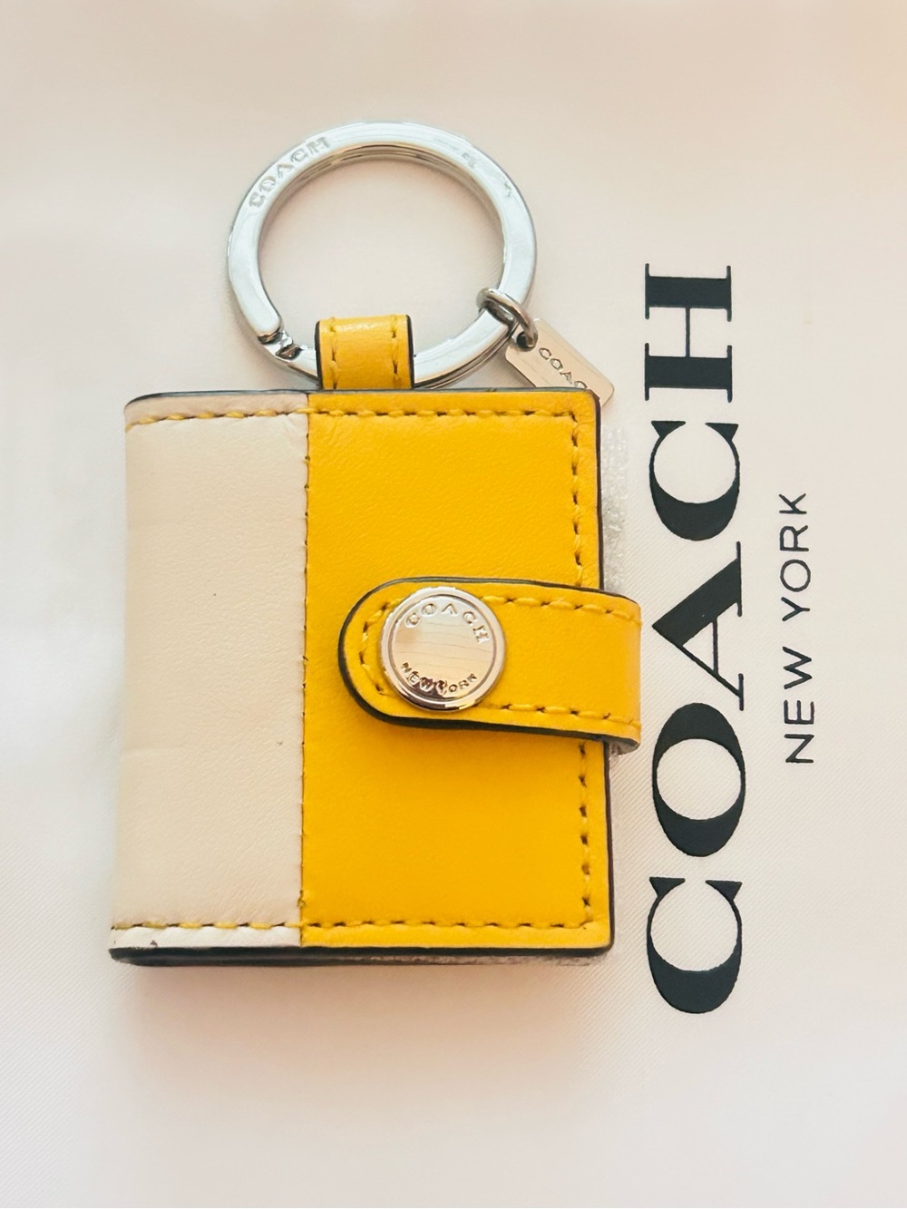 NWOT RARE Coach Picture Frame Keychain/ Bag Charm